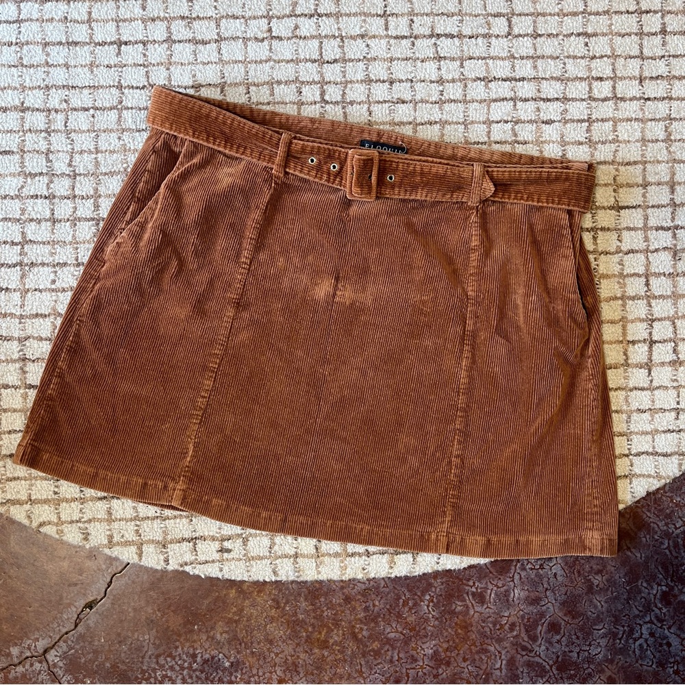 Eloquii Corduroy Mini Skirt